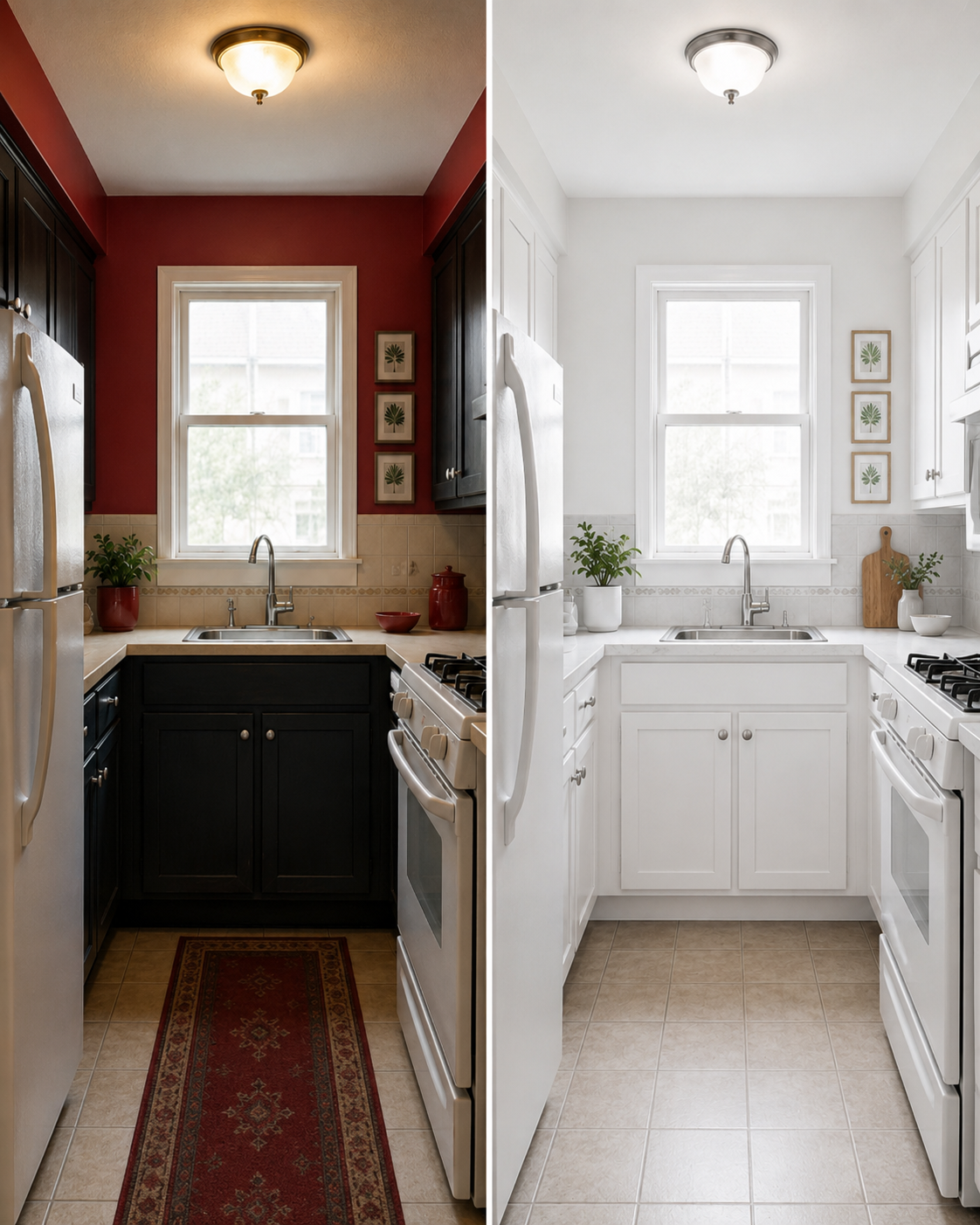 Pared de cocina protegida con pintura lavable