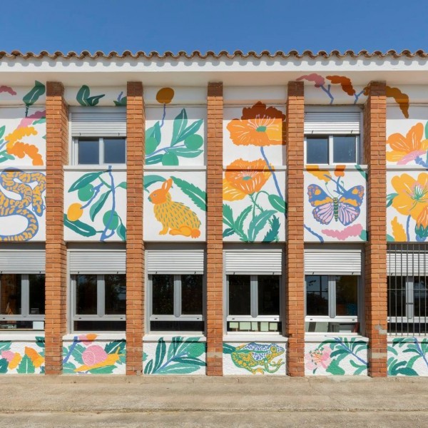 Pintado de la escuela de Llardecans (Lleida)