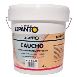 Pintura fibra caucho antigoteras de exterior Lepanto - blanco satinado 4l