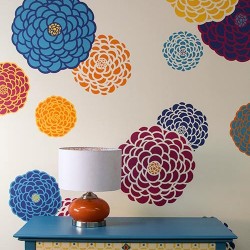 Cómo pintar una pared floral con plantillas