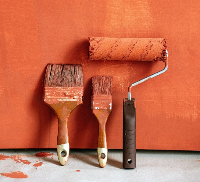 Pintar Con Rodillo Brocha Rodillo Pintura Pared Kit Bordeador De